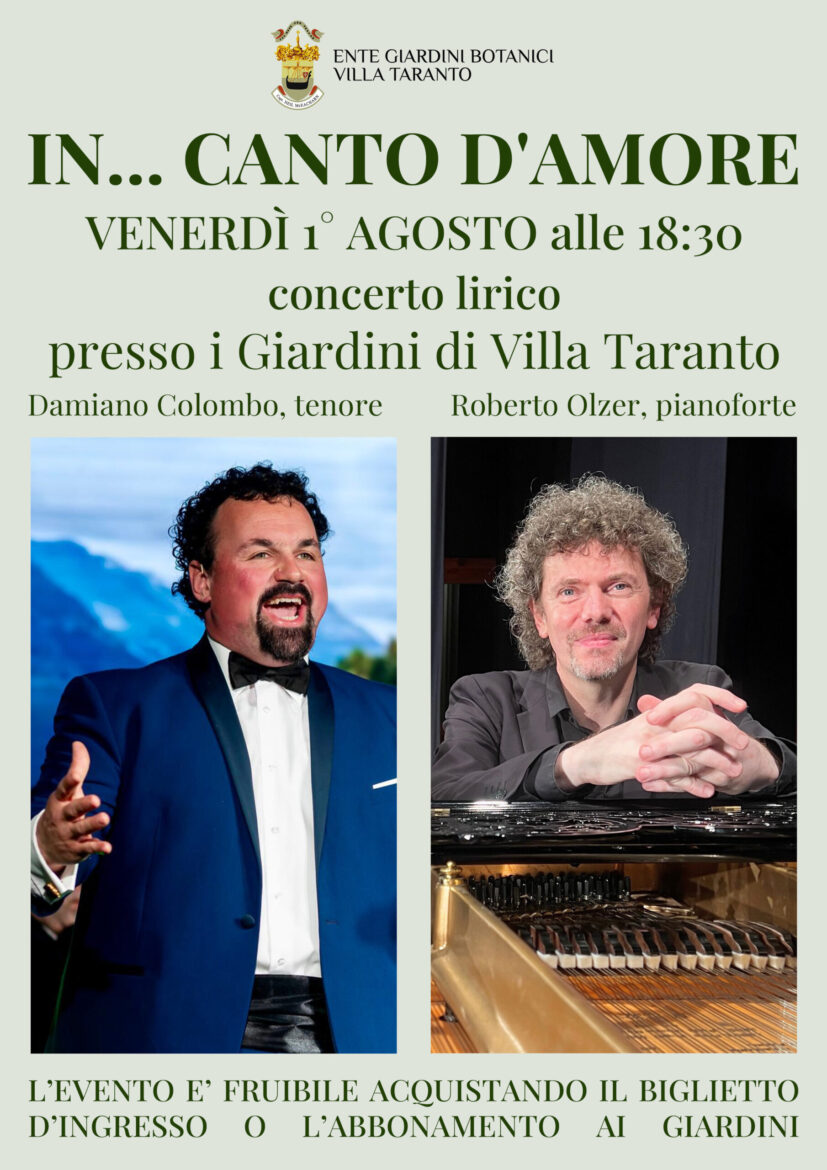 Locandina concerto lirico in canto d'amore